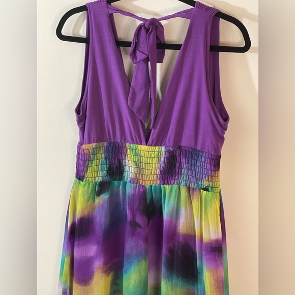 Multi-colored Sleeveless Maxi Dress - Picture 7 of 8